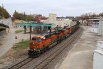 BNSF 6645 & 6375 lead coal empties from the New Madrid Power Plant in Missouri